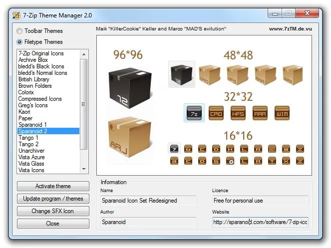 7-Zip Theme Manager