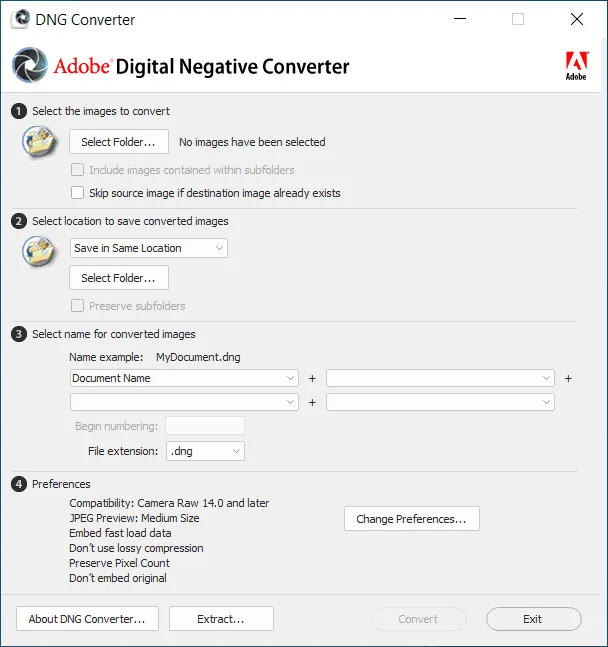 Adobe DNG Converter