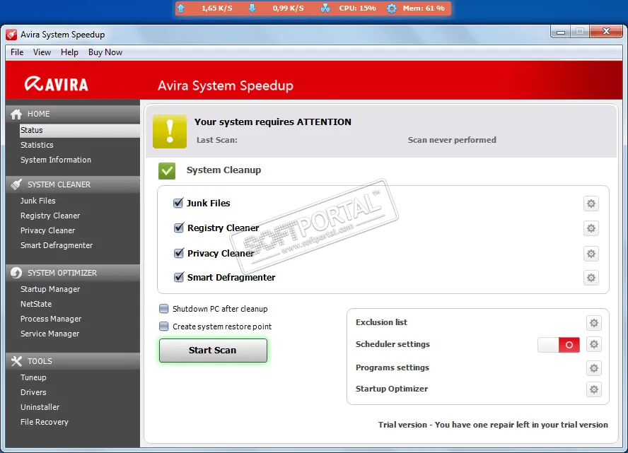 Avira System Speedup