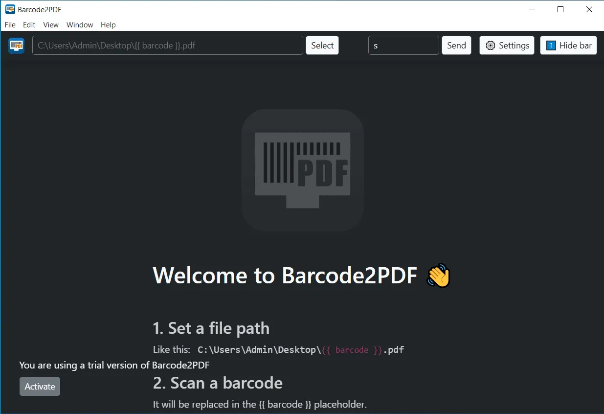 Barcode2PDF