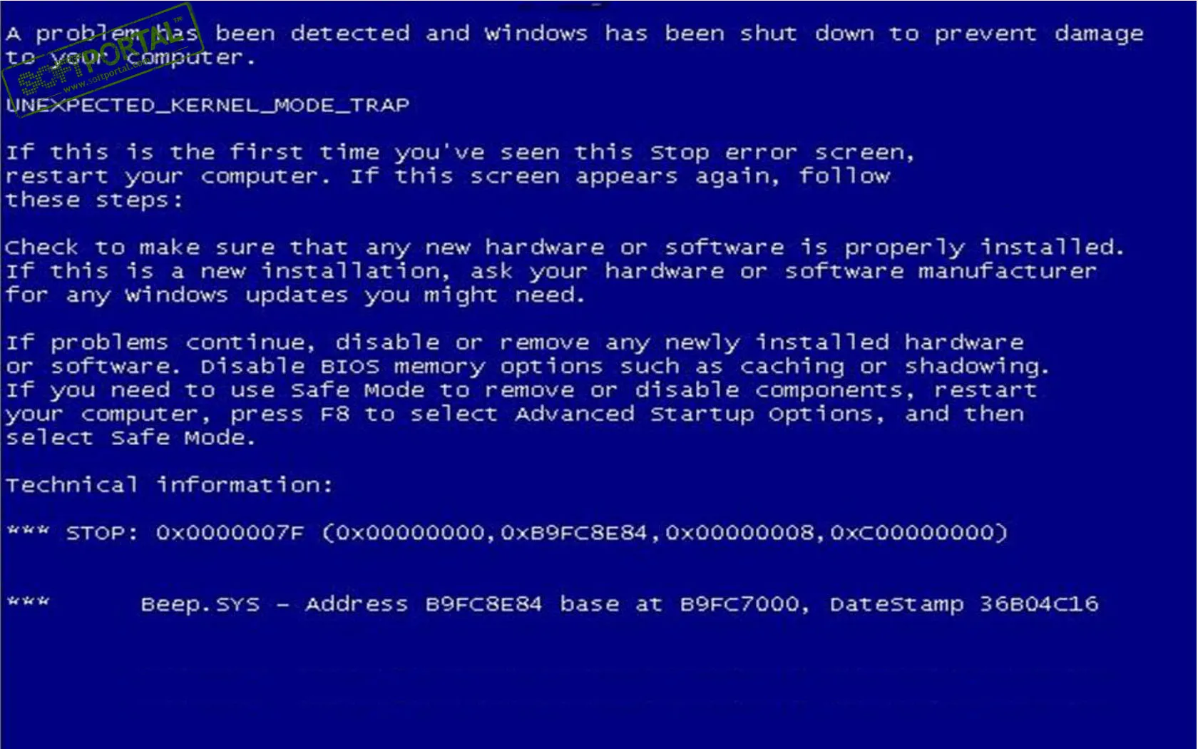 BlueScreen Screen Saver