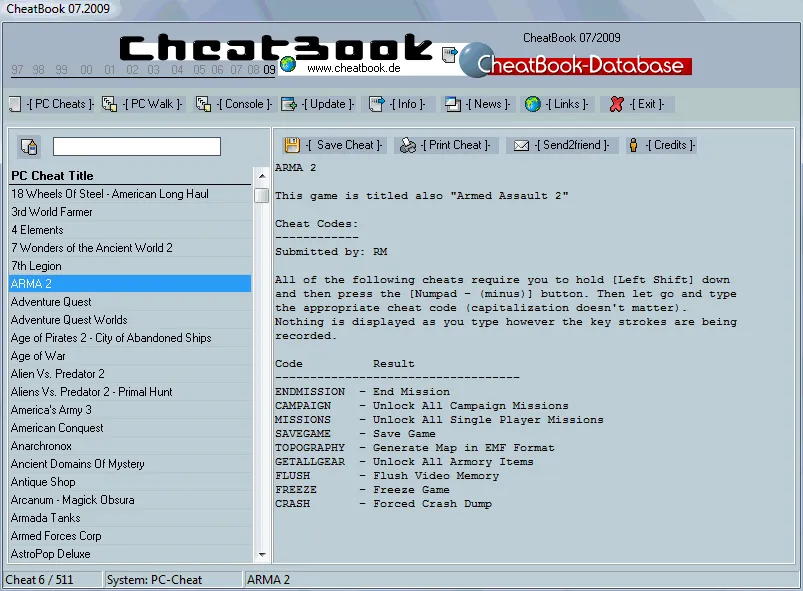 CheatBook Issue