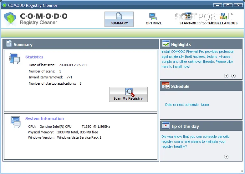 Comodo Registry Cleaner