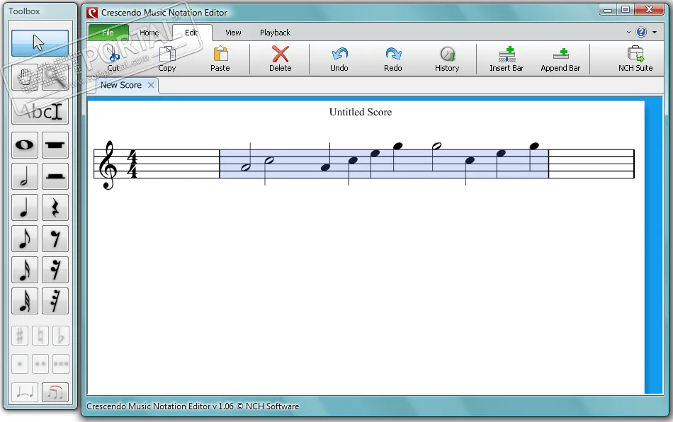 Crescendo Music Notation Editor