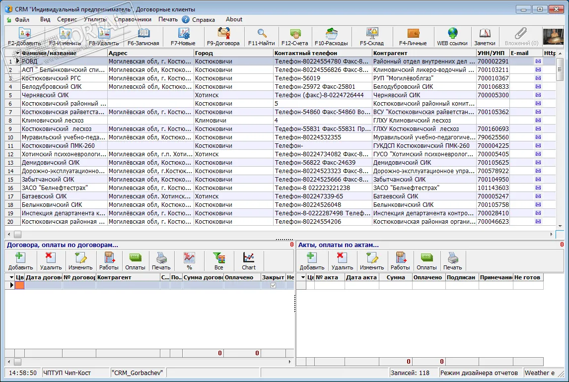 CRM Индивидуальный Предприниматель