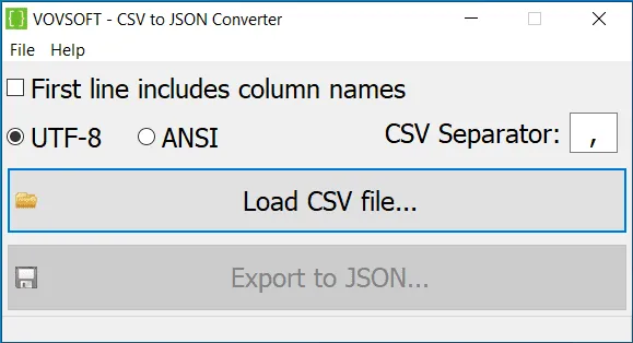 CSV to JSON Converter