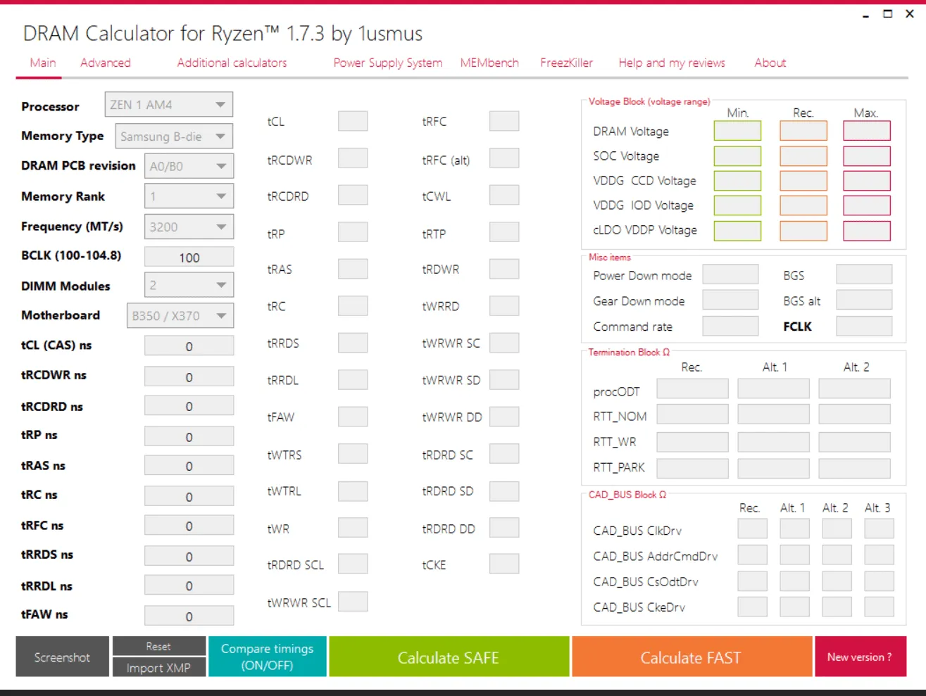 DRAM Calculator for Ryzen