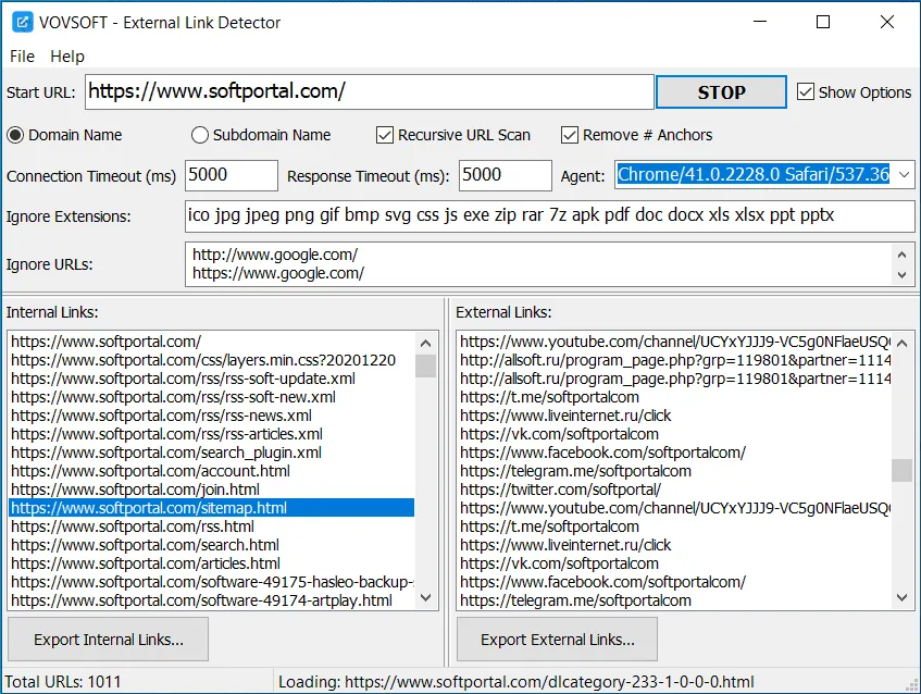 External Link Detector