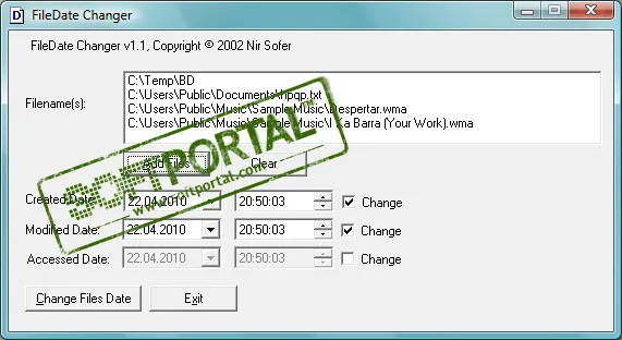 FileDate Changer