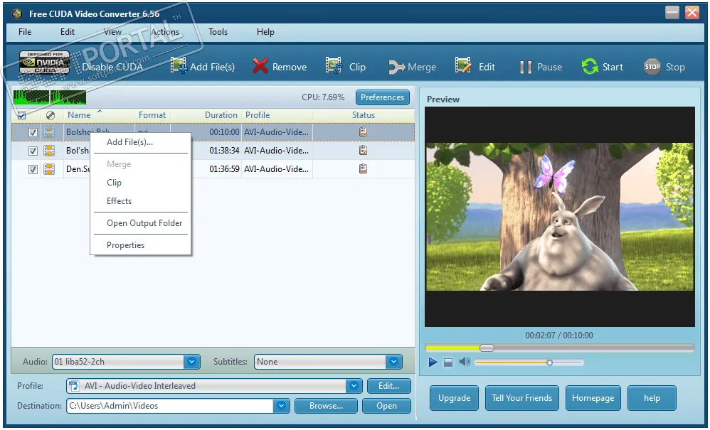 Free CUDA Video Converter