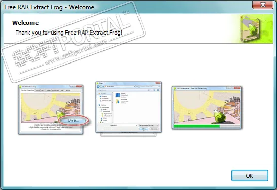 Free RAR Extract Frog