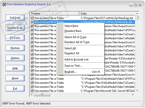 Free Window Registry Repair