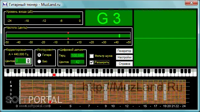 Гитарный тюнер из МузЛэнда
