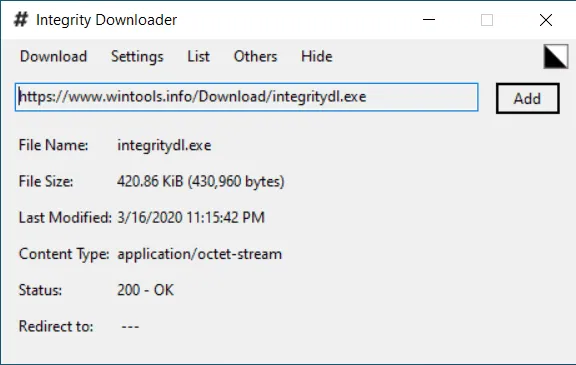 Integrity Downloader