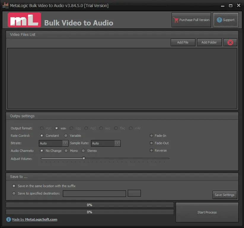 MetaLogic Bulk Video to Audio