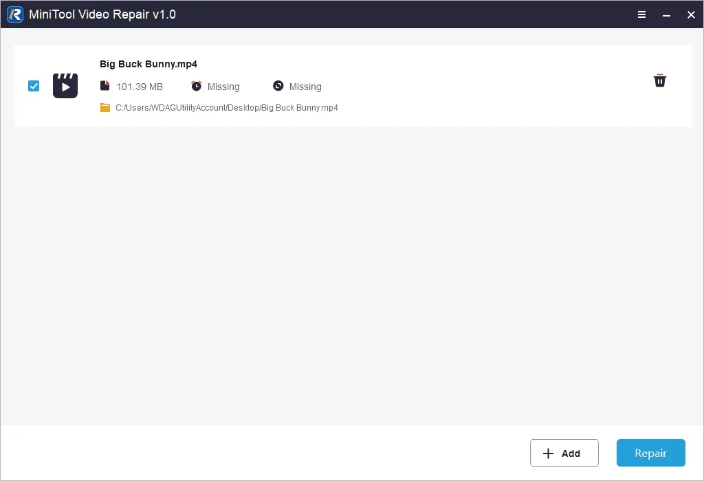 MiniTool Video Repair