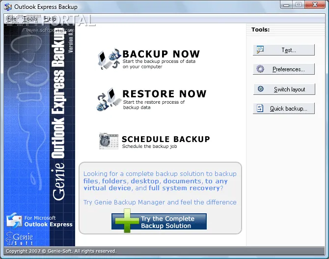 Outlook Express Backup