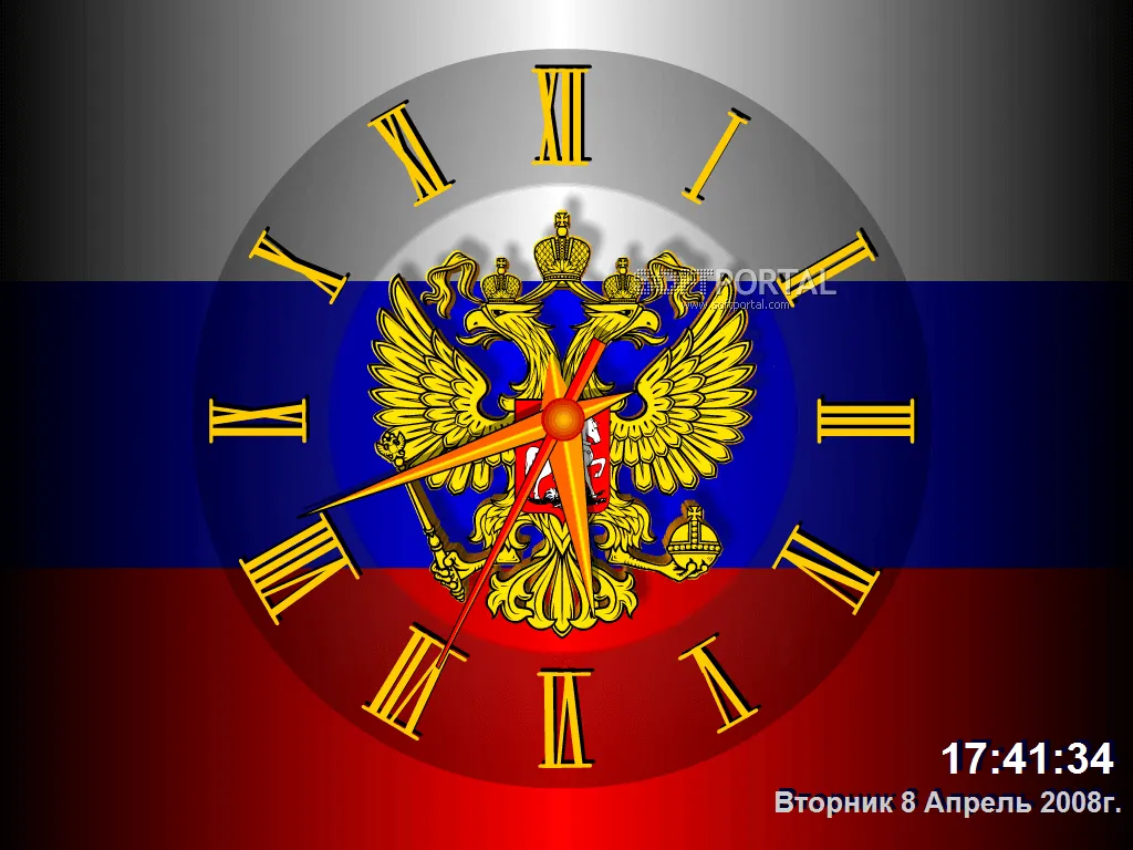 Screensaver Russia Clock