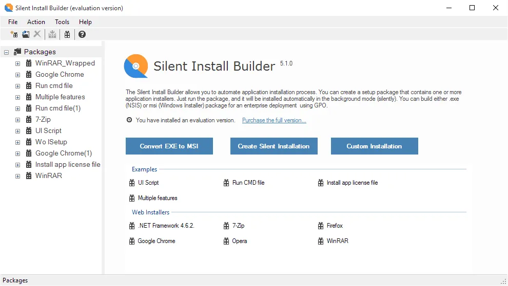 Silent Install Builder