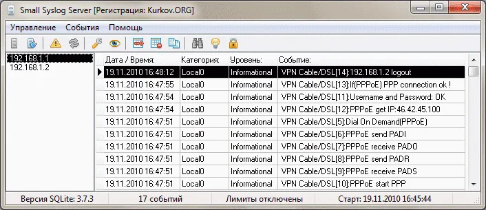 Small Syslog Server