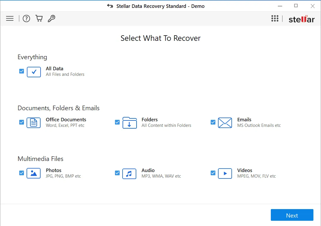 Stellar Data Recovery