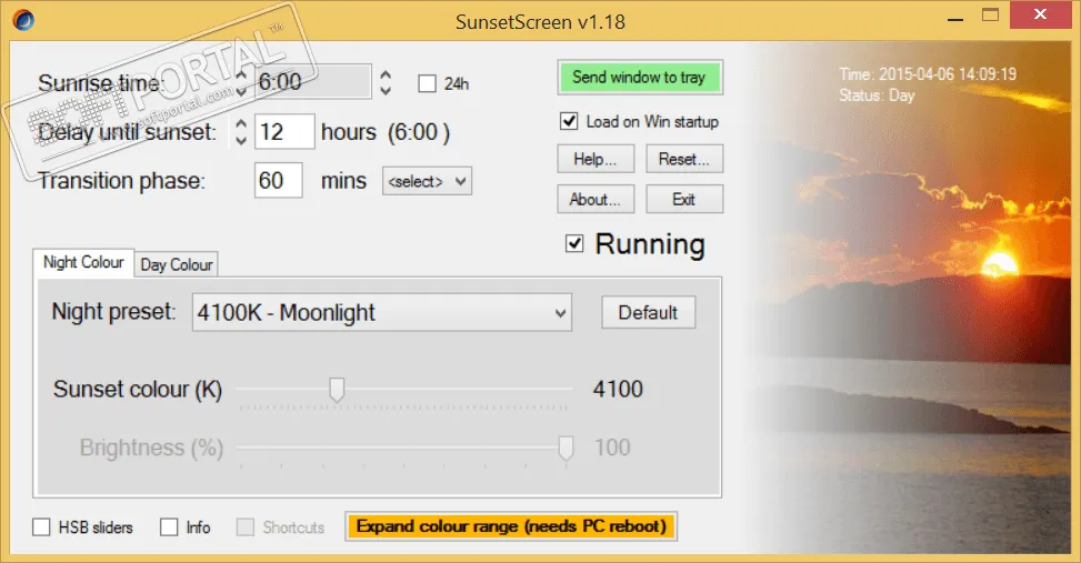 SunsetScreen