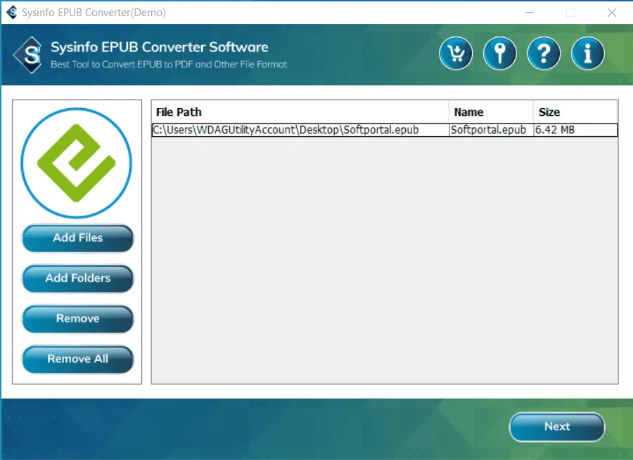 SysInfo EPUB Converter