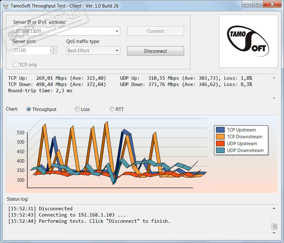 TamoSoft Throughput Test