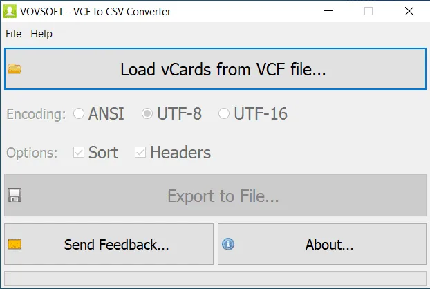 VCF to CSV Converter