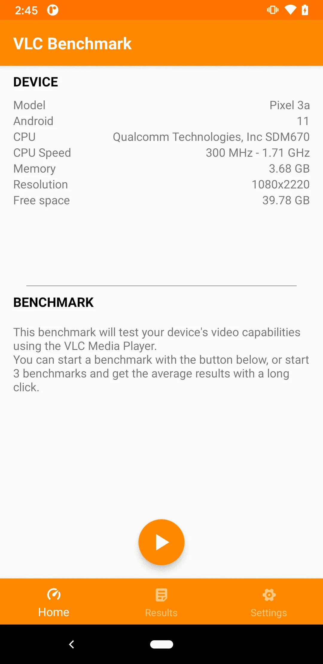 VLC Benchmark