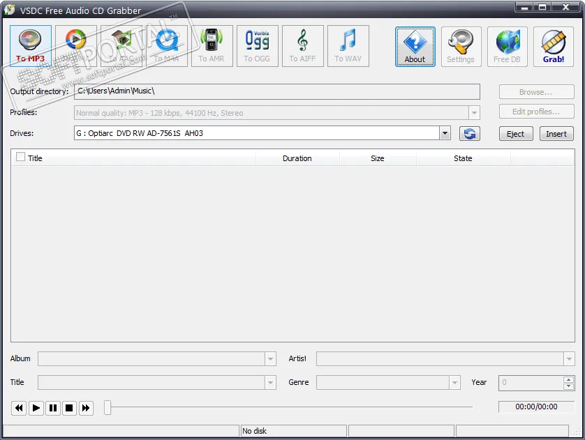 VSDC Free Audio CD Grabber