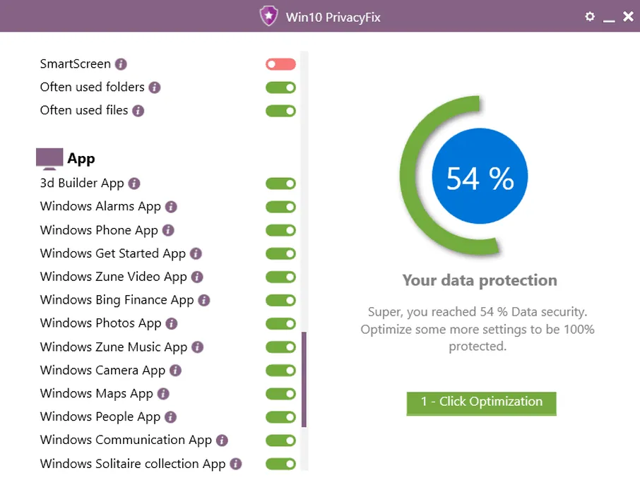 Win10PrivacyFix