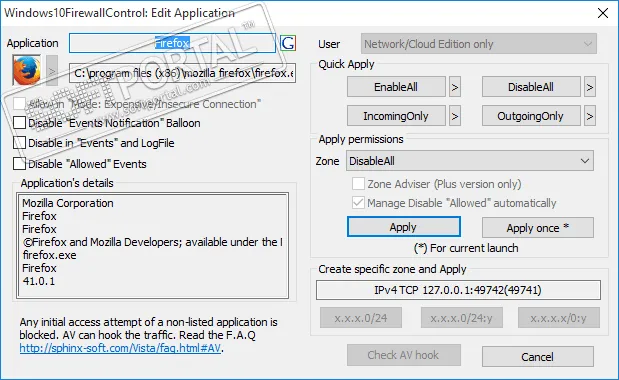 Windows 10 Firewall Control