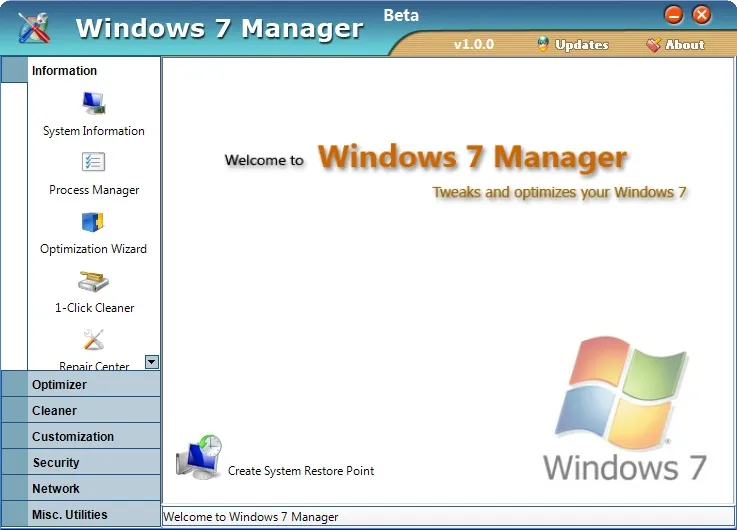 Windows 7 Manager