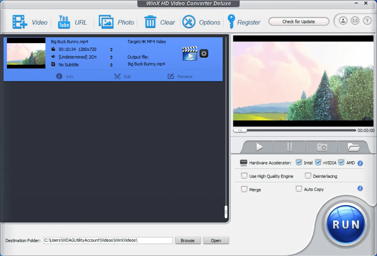 WinX HD Video Converter Deluxe